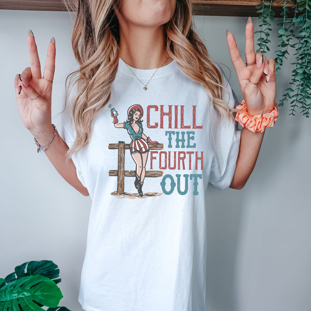 Chill The Fourth Out Firework Tee