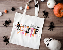 Load image into Gallery viewer, Alpha Doodle Custom Halloween Tote Bag
