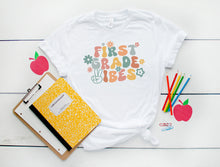 Load image into Gallery viewer, Groovy Vibes Back To School Grade Tee
