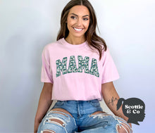 Load image into Gallery viewer, MAMA Green Floral Tee
