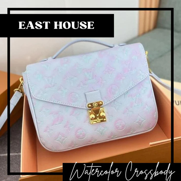 East House Watercolor Crossbody Bag