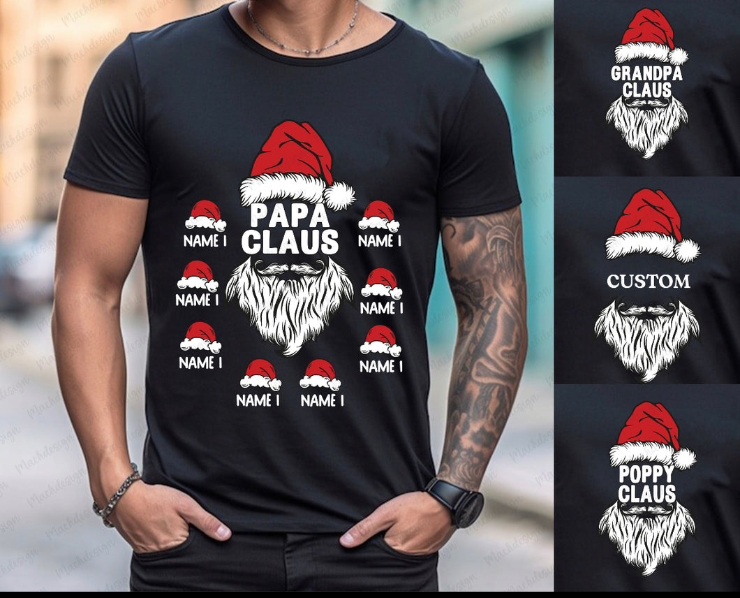 Custom Dad Grandpa Claus Shirt