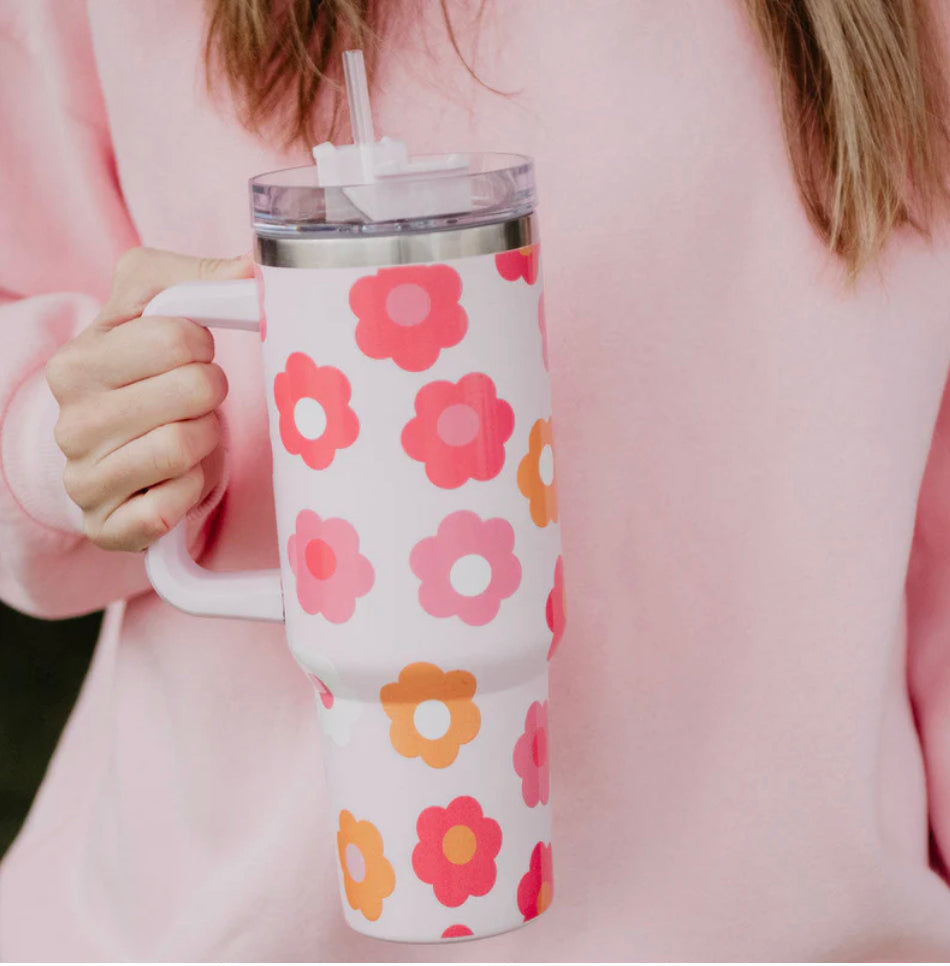 Groovy Flowers Tumbler (PREORDER - will ship mid-August)