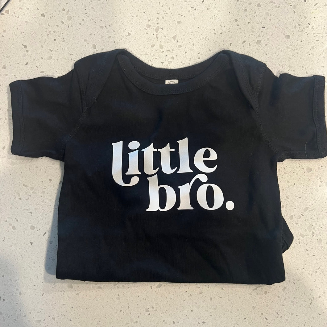 Little Bro - Black Onesie - 24M
