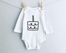 Load image into Gallery viewer, First Birthday Cake Bodysuit

