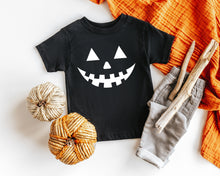Load image into Gallery viewer, Jack O Lantern Face Toddler Tee
