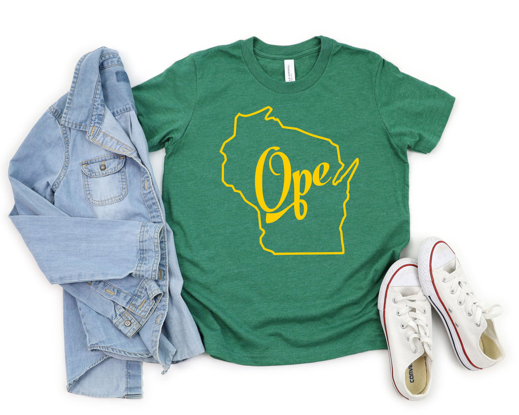 Ope Wisconsin Toddler Youth Tee