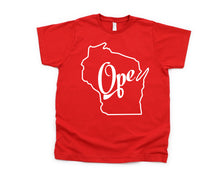 Load image into Gallery viewer, Ope Wisconsin Toddler Youth Tee
