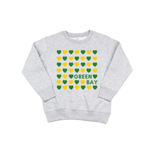 Load image into Gallery viewer, Green Bay Heart Toddler Youth Crewneck
